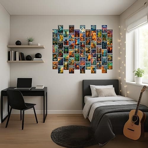 Novel Book Wall Collage Kit - Library Classroom Book Decor Aesthetic - Literature Educational Posters & Prints For Classroom Decorations - Middle School Classroom Must Haves - 4x6 Inches Set of 60 thumbnail 7