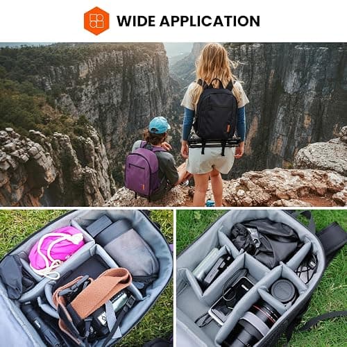 TARION Camera Backpack Bag Small - Professional DSLR Photography Case with 13 inch Laptop Compartment & Waterproof Rain Cover & Bottom Tripod Holder for Men Women Photographers - Black TB-S thumbnail 9
