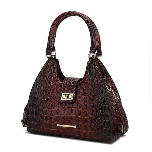 MKF Collection Women Tote Bag, Gradient Rainbow Faux Crocodile-Embossed Vegan Leather Handbag Purse by Mia K - Image 1
