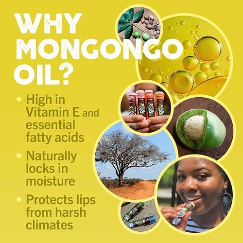 Eco Lips Mongo Kiss USDA Organic Lip Balm, Variety 4 pack | Blood Orange, Yumberry, Strawberry Lavender, Black Cherry | Moisturize Chapped Lips With Mongongo Oil & Vitamin E thumbnail 5