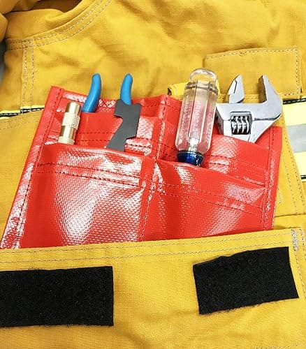 LINE2design Firefighter Tool Pouch 4-Pocket Tool Holder Police Belt - EMS Glove Pouch Fits Inside Turnout-Bunker Pockets thumbnail 4