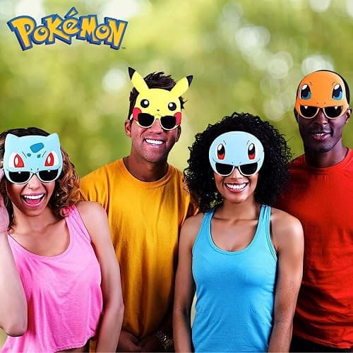 Sun-Staches Pokémon Pikachu Official Sunglasses Costume with UV400 Lenses, Pikachu Yellow Mask, One Size Fits Most thumbnail 6