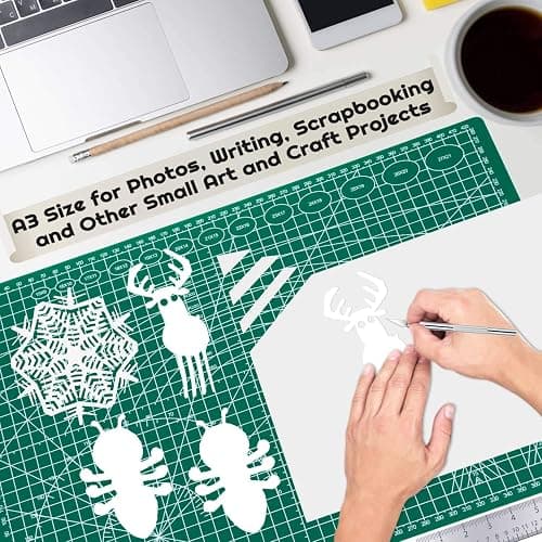 anezus Self Healing Sewing Mat, 12inch x 18inch Rotary Cutting Mat Double Sided 5-Ply Craft Cutting Board for Sewing Crafts Hobby Fabric Precision Scrapbooking Project thumbnail 2