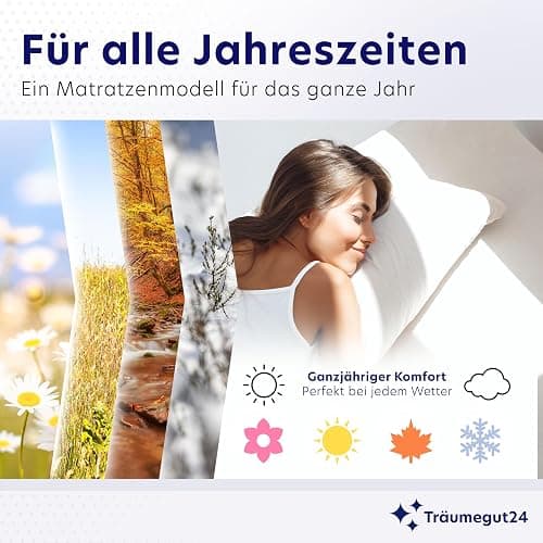 Träumegut24 AquaFlex 7-Zonen Matratze 140x200 cm | H2&H3 | Ergonomische Kaltschaummatratze | Hypoallergen & Antibakteriell | Bezug abnehmbar & waschbar | Oeko-TEX® | (19cm, 140 x 200 cm) thumbnail 5