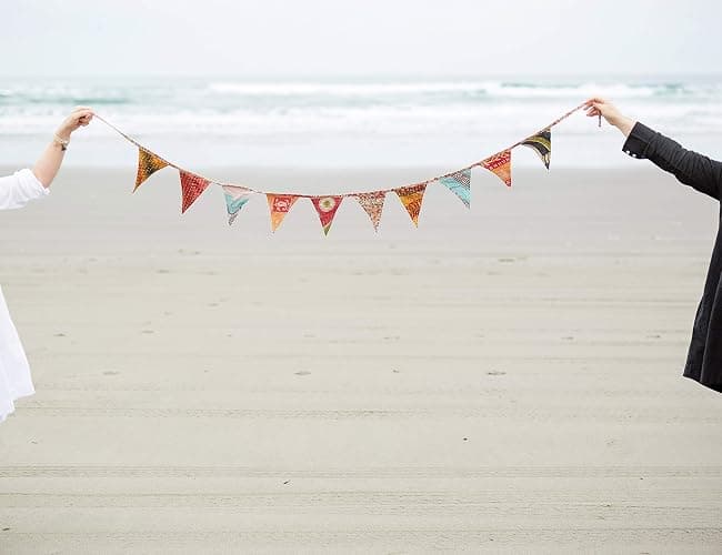 Creative Co-Op Vintage Kantha Quilt Garland thumbnail 5