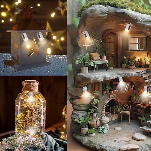 Pumwoy 20 Pièces Mini Lumières LED, Lumières Miniatures pour Maison de Poupée, Lumières LED Miniatures pour L'Artisanat, Mini Lampe LED pour Blocs de Construction, Vitrines (lumière Chaude) thumbnail 6