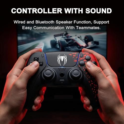 EYZPWE Wireless Controller for PS5 Controller, with Dual Vibration/Motion Sensor/Screenshot/3.5mm Audio Jack, Compatible with PS5/Pro/Slim Console thumbnail 2