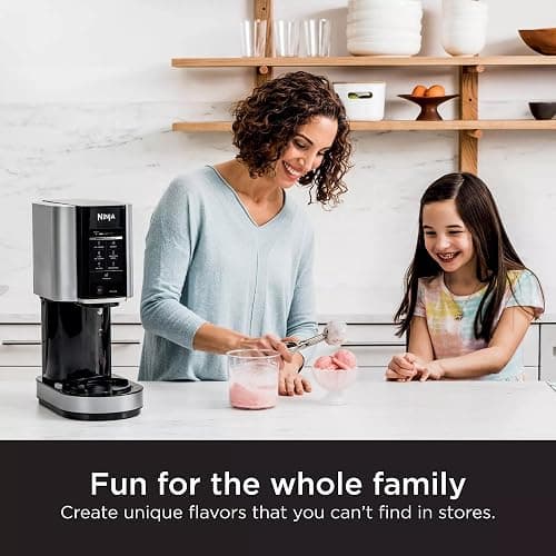 SharkNinja NC301 CREAMi 7-In-1 Ice Cream Maker with 7 Custom Frozen Treat Modes and Easy 3-Step Treat Preparation, Cloud Silver (Renewed) thumbnail 2