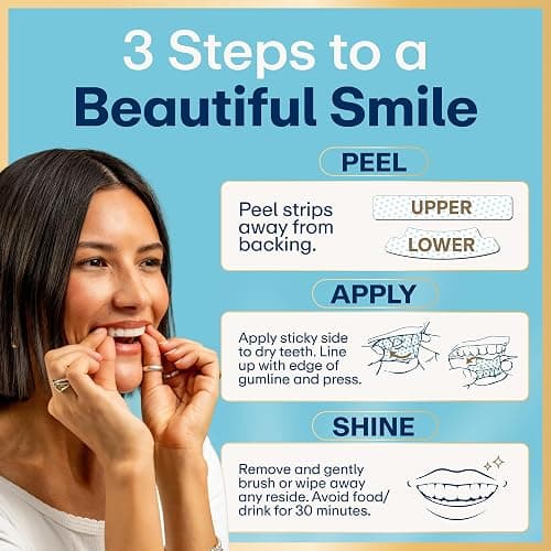 Lumineux Teeth Whitening Strips Kit - 9 Treatments (1 Month) - Peroxide Free - Enamel Safe for Whiter Teeth - Whitening Without The Sensitivity - Dentist Formulated - Sensitivity Free thumbnail 7