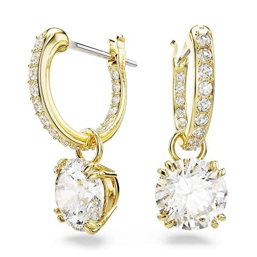 Swarovski Stilla Kollektion Tropfenohrringe, Rundschliff, Weiß - Image 1
