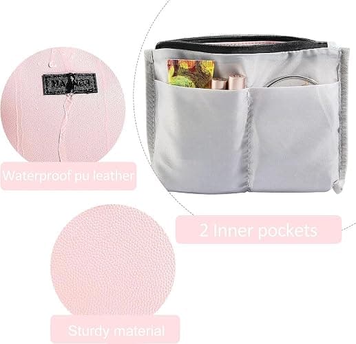Cosmetic Bags for Women Small Makeup Bag for Purse Pu Leather Makeup Pouch Travel Makeup Bag with Zipper Make Up Bag for Travelling thumbnail 5