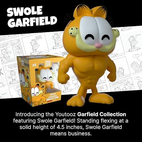 Youtooz Swole Garfield 4.5" Vinyl Figure, Highly Detailed Swole Garfield thumbnail 3