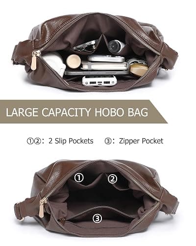Hobo Bag for Women with Mini Purse Soft Vegan Leather Slouchy Shoulder Crossbody Handbag 2025 Fall Tote thumbnail 5