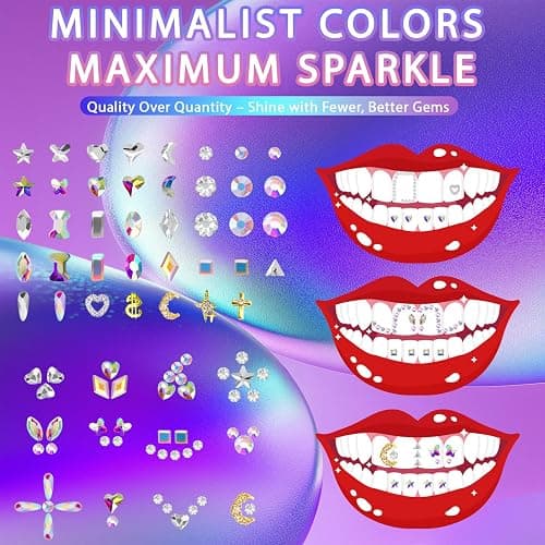 Loeland Tooth Gem Kit, DIY Crystals Jewelry Kit Teeth Gems Set, Professional Fashionable Tooth Gems for Teeth, Teeth Jewelry Starter kit thumbnail 3