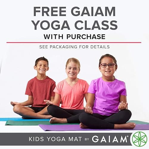 Gaiam Kids Yoga Mat Exercise Mat, Yoga for Kids with Fun Prints - Playtime for Babies, Active & Calm Toddlers and Young Children (60" L x 24" W x 3mm Thick) thumbnail 4