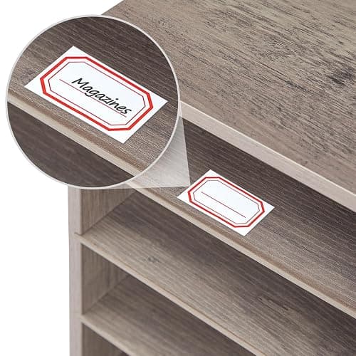 HOOBRO Literature Organizer, 27 Compartments Wooden Mail Organizer, Countertop Literature Sorter with Adjustable Shelves for Home, Office, School, Student Mailbox for Classroom, Greige BG27WF01 thumbnail 7