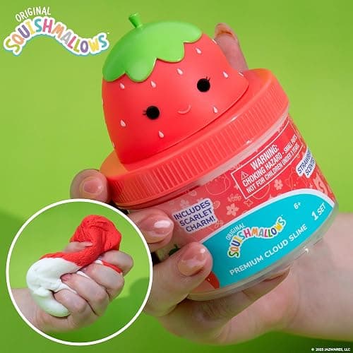Original Squishmallows Scarlet Premium Cloud Slime - Limited Release, Strawberry Scent, 8 oz. Jar thumbnail 3