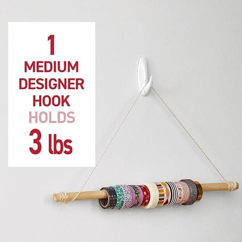 Command Medium Designer Hooks, 18-Hooks, 24-Strips, Damage Free Hanging thumbnail 5
