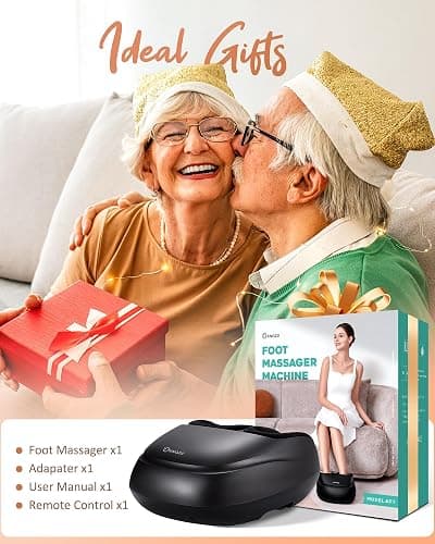 Shiatsu Foot Massager with Heat, Deep Kneading Foot Massager Machine with Remote, Compression, Multi-Massage Modes, Auto-Off Timers, for Plantar Fasciitis, Neuropathy Pain, Relax for Home or Office thumbnail 9