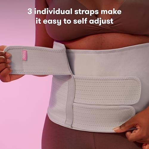 Frida Mom Belly Binder, Postpartum Essentials for Natural and C-Section Recovery, Adjustable Compression Wrap, After Birth Brace, Abdominal Band, 9" High thumbnail 4