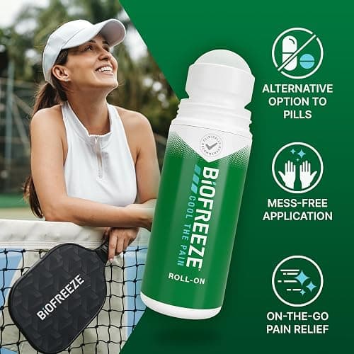 Biofreeze Roll On Pain Relief for Knee, Neck, Hip, Joint, Shoulder, & Simple Backache, Arthritis Pain Reliever, Sore Muscle Relief, Roll On Menthol Gel 3 Fl Oz (Pack of 3) thumbnail 3