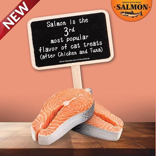 INABA Salmon Churu Cat Treats, Lickable, Squeezable Creamy Purée Cat Treat with Green Tea Extract & Taurine, 0.5 Ounces Each Tube, 40 Tubes, Salmon Variety Box thumbnail 2