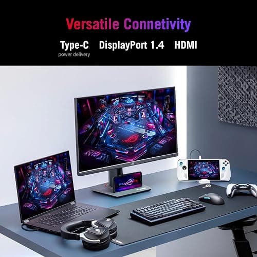 ASUS ROG Strix 27” QHD (2560x1440) HDR400 USB-C Gaming Monitor (XG27ACS), 180Hz,1ms, Fast IPS, 133% sRGB, Extreme Low Motion Blur Sync, G-Sync Compatible, DisplayWidget, Tripod Socket, 3 Year Warranty thumbnail 5