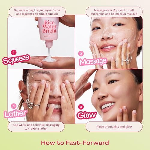 The Face Shop Rice Water Bright Milk & Jelly Double Cleanser, Double Cleansing in Half the Time, 2-in-1 Makeup Remover & Face Wash, Hydrating & Moisturizing, Korean Skin Care, Vegan, 6.4 fl. oz. thumbnail 7