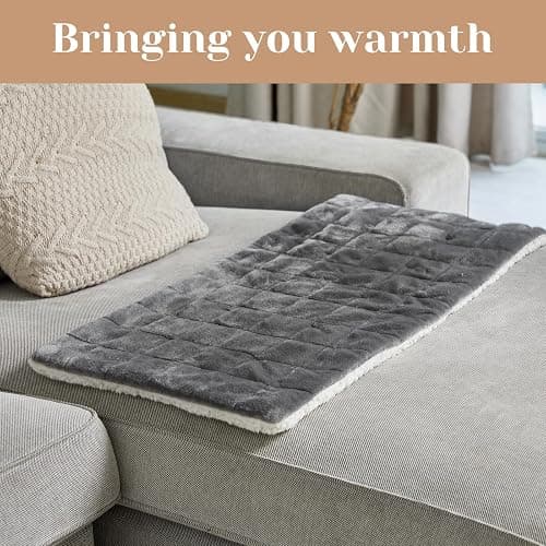 JAQUETEA Weighted Heating Pad for Period Cramps and Back Pain, XL Heating pad 17"x33",Electric Heating Pad for Shoulder, 4.9LB Heated pad with 4 Heating Levels, Dorm Room Essentials,Machine Washable thumbnail 9