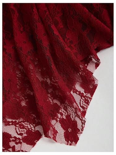 WDIRARA Women's BOH Lace Handkerchief Skirt | ruffle，drawstring tiered thumbnail 4