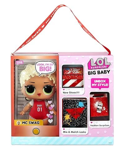 L.O.L. Surprise! Big Baby MC Swag - 11" Large ,Doll with Colorful, Mix & Match Fashion Accessories, Wear and Share Earrings, Collectible Gift for Kids, Toy for Girls Ages 4 5 6 7+ Years Old thumbnail 4