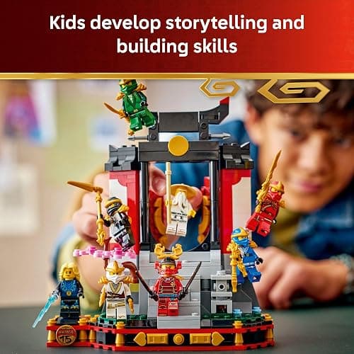 LEGO NINJAGO Ninja Character Display 15th Anniversary Building Toy for Kids, Ages 14+ - Ninja Playset W/Elemental Master of Lightning + 7 Minifigures - Gift Idea for Teen Boys & Girls - 71866 thumbnail 5
