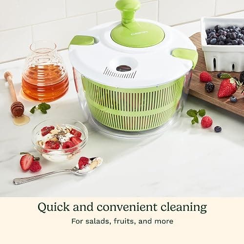 Cuisinart Salad Spinner- Wash, Spin & Dry Salad Greens, Fruits & Vegetables, 3qt, CTG-00-SSAS thumbnail 2