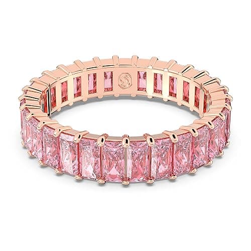 Swarovski Matrix Ring, Baguette Cut Crystal, Multicolor Crystals, Rose Gold-Tone, Gold-Tone and Rhodium Finishes - Image 1