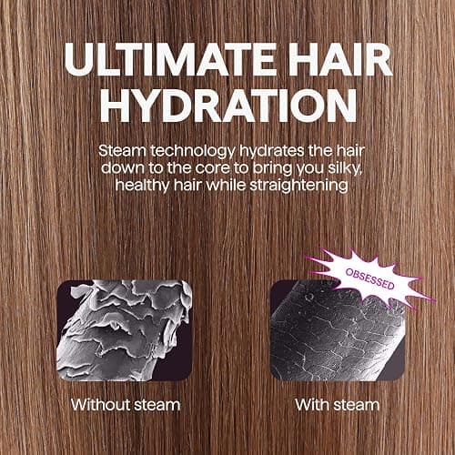 Wavytalk Pro Steam Hair Straightener Brush, Steamline Pro 3 in 1 Straightening Brush, Steam Reduces Damage, Nourishes Hair, and Expedites Straightening thumbnail 4