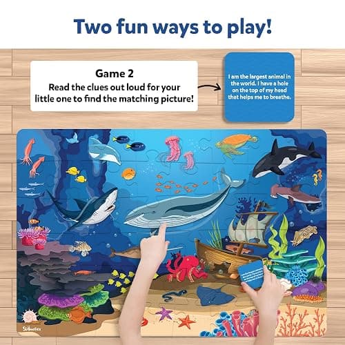Skillmatics Floor Puzzle & Game - Piece & Play Underwater Animals, Jigsaw & Toddler Puzzles, Educational Toy, Gifts for Boys & Girls Ages 3, 4, 5, 6, 7 (48 Pieces, 2 x 3 feet) thumbnail 5