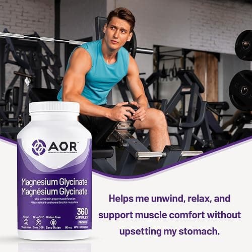 AOR Magnesium Glycinate Supplement, Vegan, 360 Capsules, 120 Day Supply | Magnesium Bisglycinate, Vegan, Non GMO, No Unnecessary Fillers, With or Without Food thumbnail 8