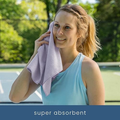 S&T INC. Microfiber Gym Towels, Yoga Towel for Home and Gym Bag, 16 Inch x 27 Inch, 3 Pack thumbnail 2