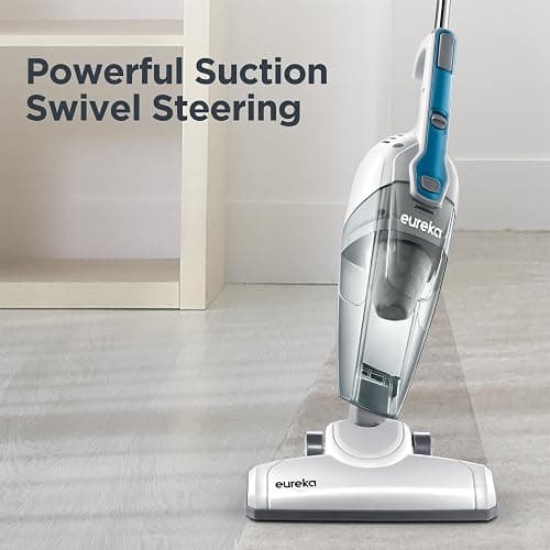 Eureka Corded Stick Vacuum Cleaner for Home Pet Hair, Lightweight Stick Vacuum Cleaner with Powerful Suction for Carpet Tile and Hard Floor, Aqua Blue, 3-in-1 Handheld Vac NES100 thumbnail 5
