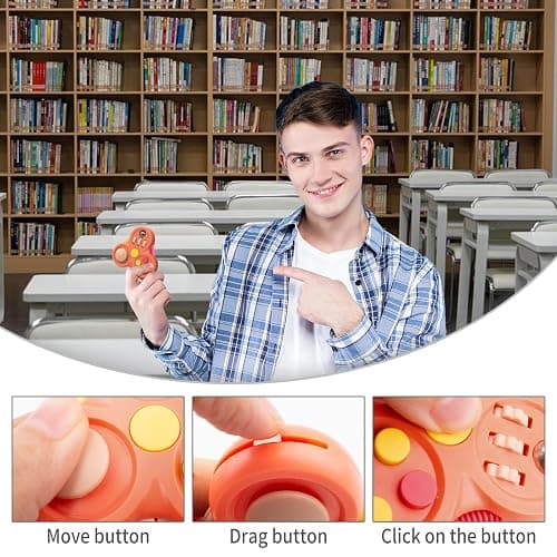 Yrissmiss Fidget Toys for Adults,1PCS Fidget Pad Easter Basket Stuffers for Boys Girls,Sensory Toys Stress Relief Cube Clicker Controller,ADHD Autism Fidget Spinner for Office Desk Travel Games thumbnail 5