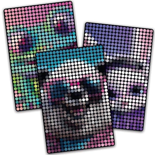 Make It Real Stamp to Reveal DIY Dot Posters, 1 Stamper per kit & 3 Dot Posters |Craft Kit, Artwork Activity, Girls & Kids Ages 6 Bunny, Frog, Panda thumbnail 4