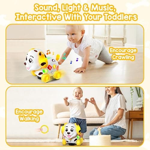 Toys for 1 Year Old Girl Gifts, Musical Baby Toys 6-12-18 Months, Bilingual Learning Toy for 1 Year Old, 1st Birthday Girl Boy Gift Presents, Music Toddlers Puppy for Infants 7 8 9 Months thumbnail 3