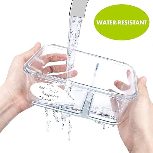 500 Removable Freezer Pantry Canning Labels Set Water Oil Resistant with Perforation Line for Food Containers Jars Kitchen Restaurant Storage Organization thumbnail 3