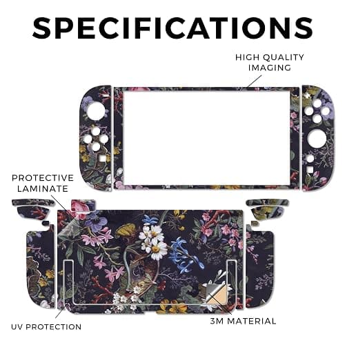 Gaming Skin Compatible with Nintendo Switch 2 Console Only - Midnight Blossom - Premium 3M Vinyl Protective Wrap Decal Cover - Easy to Apply | Crafted in The USA by MightySkins thumbnail 3