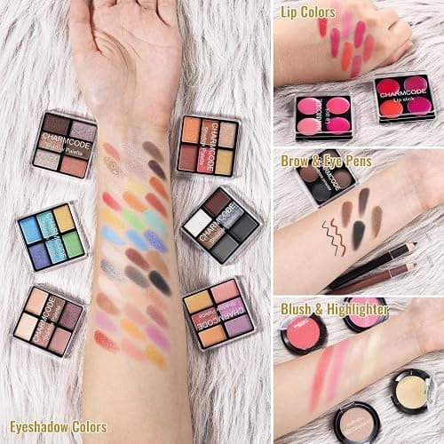 Makeup Kit for Teen Girls & Women Full Kit, Beauty Train Case with Starter Cosmetics Set, Make Up Valentine's Gift Box with Eyeshadow,Lipgloss,Highlight,Blush,Lip&Eye Pen,Brush & More(GoldenBrown) thumbnail 4