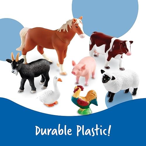 Learning Resources Jumbo Farm Animals, Animal Toy Set for Toddlers, 7 Pieces, Ages 18 Mos+ thumbnail 6