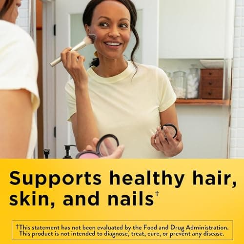 Nature Made Hair Skin and Nails with Biotin 2500 mcg, Dietary Supplement For Healthy Hair Skin and Nails Support, 120 Softgels, 120 Day Supply thumbnail 2