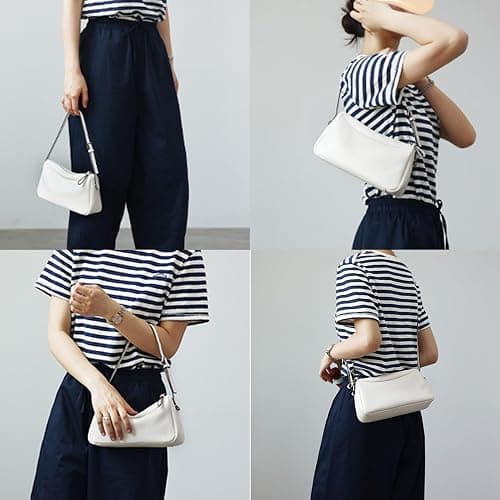 DAILANDO Small Leather Shoulder Bag for Women, Mini Underarm Tote Purse And Cross Body Cellphone Hobo Handbags | Single Strap Purse thumbnail 2