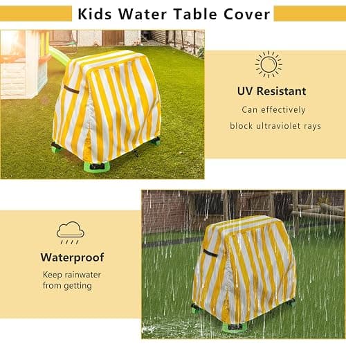 Aacabo Kids Water Table Cover Fit Rain Showers Splash Pond Water Table,Waterproof Dust Proof Anti-UV Outdoor Toys Cover-Cover only thumbnail 6