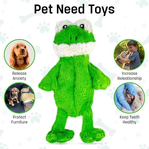 FGA MARKETPLACE Frog Flat NO Stuffing NO Squeak Plush Dog Toy, Funny Style Will Entertain Your Pet for Hours, Recommended for Small and Medium Dog 21 INCH Long thumbnail 4